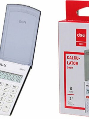 Deli Αριθμομηχανή Απλή Τσέπης 8 Ψηφίων σε Πορτοκαλί Χρώμα