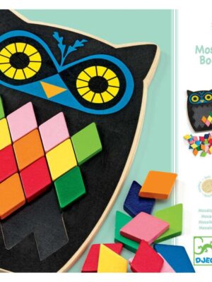 Djeco Μωσαϊκό με ξύλινα πλακίδια Κουκουβάγια