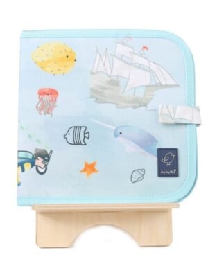 Jaq Jaq Bird  Βιβλίο ζωγραφικής μαυροπίνακας με κιμωλίες Sea