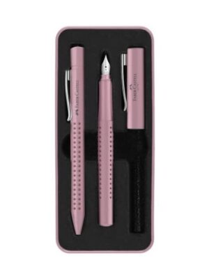 Faber Castell σετ πένα και στυλό grip ρόζ