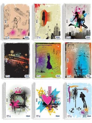 Skag Σπιράλ Τετράδιο Ριγέ Β5 Πολύχρωμο