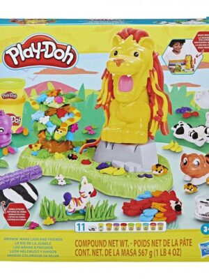 Play-Doh Growin Mane Lion & Friends με 11 Βαζάκια Πλαστελίνη