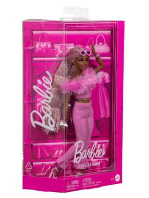 Barbie Deluxe Style Soft Pink Jumpsuit Μαλλιά Κοτσιδάκια
