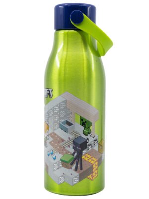 ΜΠΟΥΚΑΛΙ ΑΛΟΥΜΙΝΙΟΥ ΜΕ ΛΑΒΗ 760ml MINECRAFT