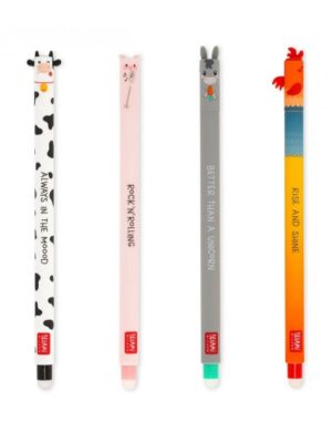 ΣΕΤ ΜΕ 4 ΣΤΥΛΟ GEL ΜΕ ΓΟΜΑ LEGAMI  FARM SWEET FARM ΔΙΑΦΟΡΕΤΙΚΑ ΧΡΩΜΑΤΑ