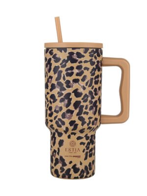 Κούπα Θερμός Με Λαβή   Καλαμάκι 900ml Estia Save The Aegean Tumbler Spotted Prowl
