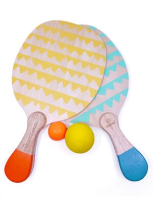 Svoora ρακέτες παραλίας ξύλινες με 2 μπαλάκια σε υφασμάτινη τσάντα