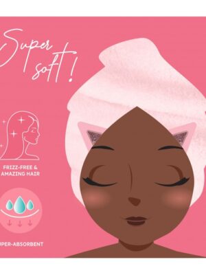 ΠΕΤΣΕΤΑ ΜΑΛΛΙΩΝ ΤΟΥΡΜΠΑΝΙ LEGAMI LOVE MY HAIR  HAIR TURBAN TOWEL  KITTY ΓΑΤΟΥΛΑ