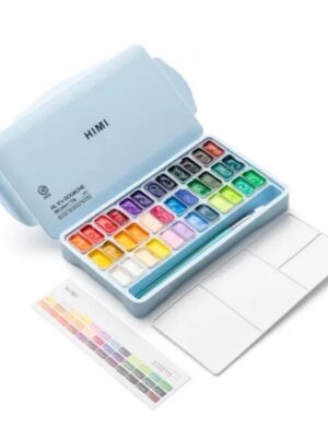 Σετ χρωμάτων HIMI Gouache Twin Cup 36χρώματα & 3 πινέλα ice blue